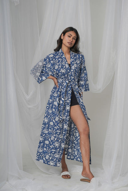 Printed Robe, Cotton Beach Cover up, Kaftan for Women, Caftan for Women, Summer Beach Kimono, Beachwear Robe, Beach Dress, Gifts for Her