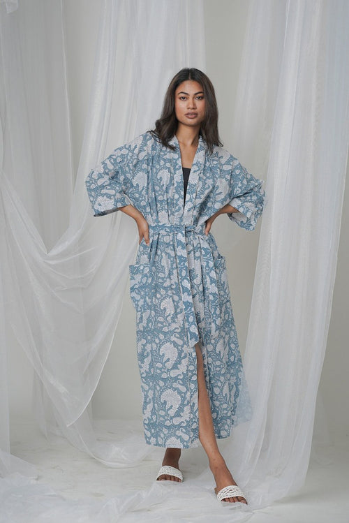 Printed Kaftan, Robe for Women, Soft Beach Cover up, Caftan for Women, Bathrobe, Summer Kimono, Beach Sarong Jacket, Gifts for her, Tie ups