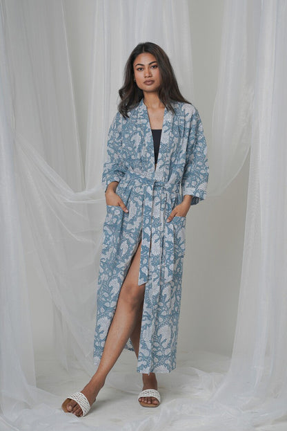 Printed Kaftan, Robe for Women, Soft Beach Cover up, Caftan for Women, Bathrobe, Summer Kimono, Beach Sarong Jacket, Gifts for her, Tie ups