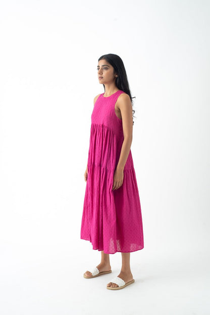 Soft cotton dress, loose cotton tunic, pink dress, casual dress with pockets, organic washed cotton